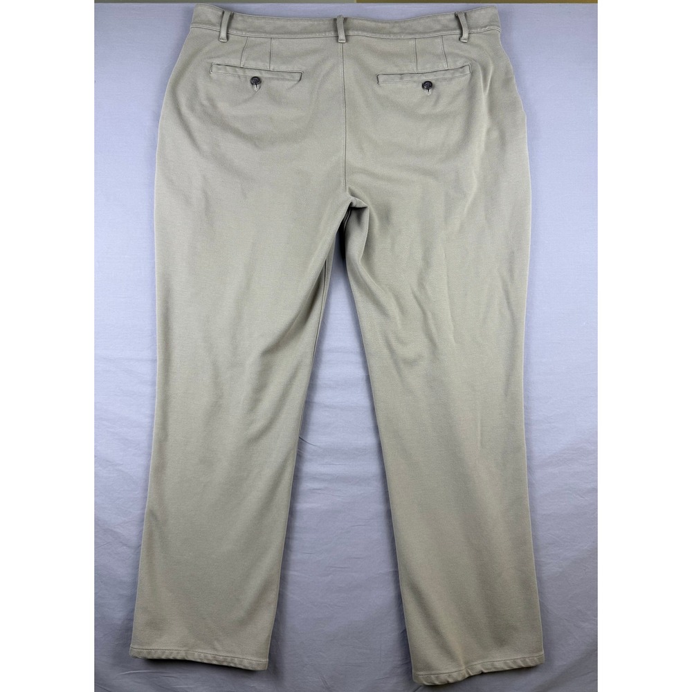 EUC True Classic Mens Chino Pants 40 Tan Stretch Rayon Nylon Trousers 105-9193